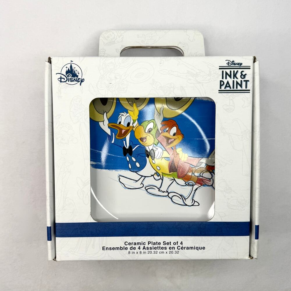 Disney Ink & Paint Ceramic Plate Set of 4